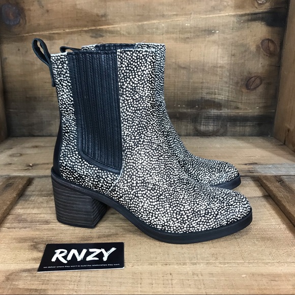 UGG Shoes - NEW Ugg Cow Fur Leather Heeled Ankle Boot